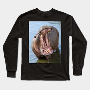 Hippo's Open Mouth Long Sleeve T-Shirt